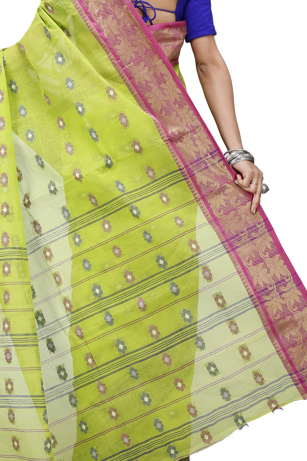 Light Green Pure Cotton Dui_Has Tant Saree (872)